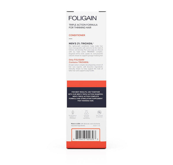 FOLIGAIN Triple Action Conditioner For Thinning Hair For Men with 2% Trioxidil - FOLIGAIN EU